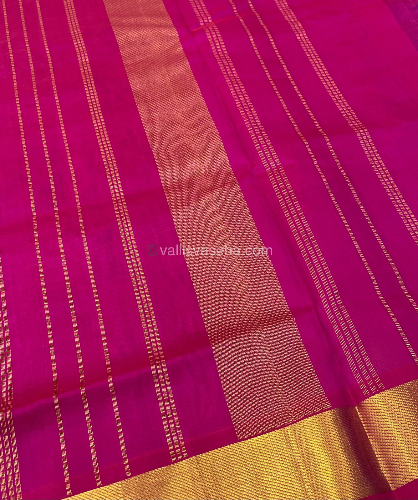 Pure Silk Cotton Sarees - Double Tone Blue With Pink - VVPSC003