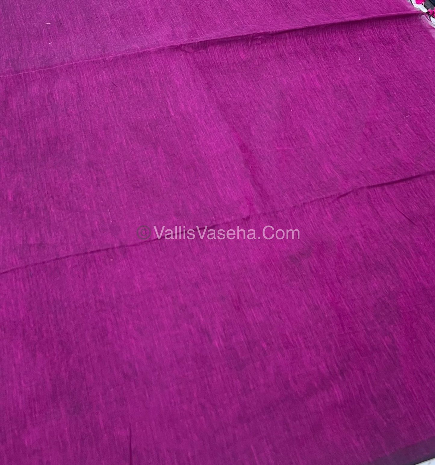 Khadi Cotton Sarees with Kalamkari Blouse - VVKCK001