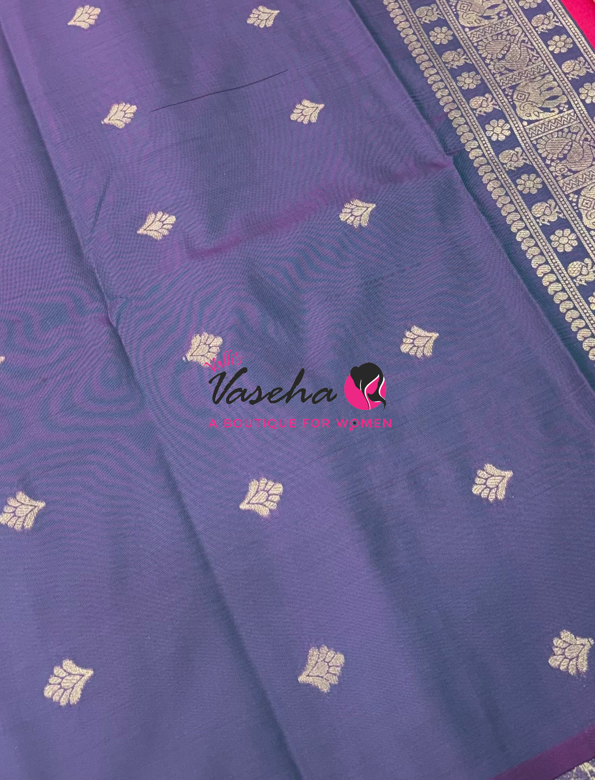 Semi Soft Silk - Pink With Grey - VVSSS038