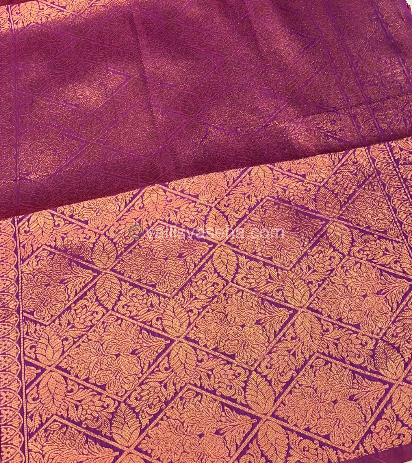 Semi Soft Silk - Border less - Purple Shade -VVSSS007