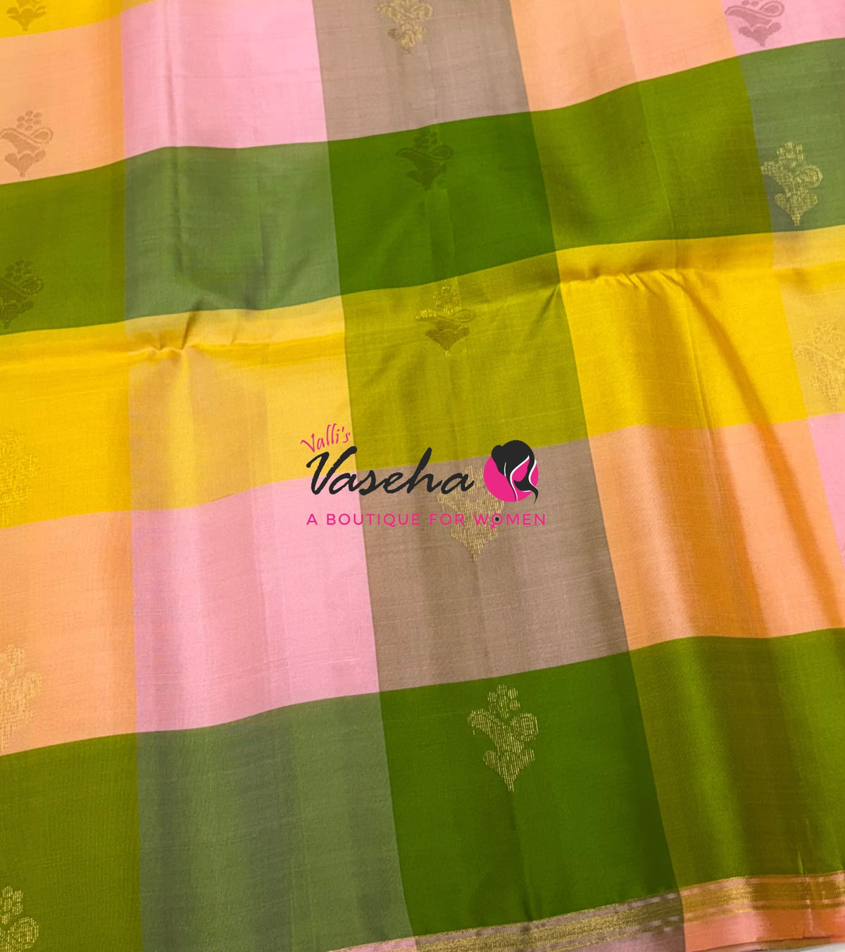 Pure Soft Silk Saree - Partly Pallu - Half & Half Saree - VVPSS088