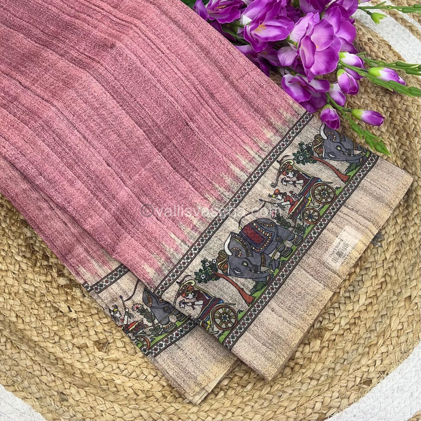 Semi Chanderi Saree - Digital Printed - VVSCD001