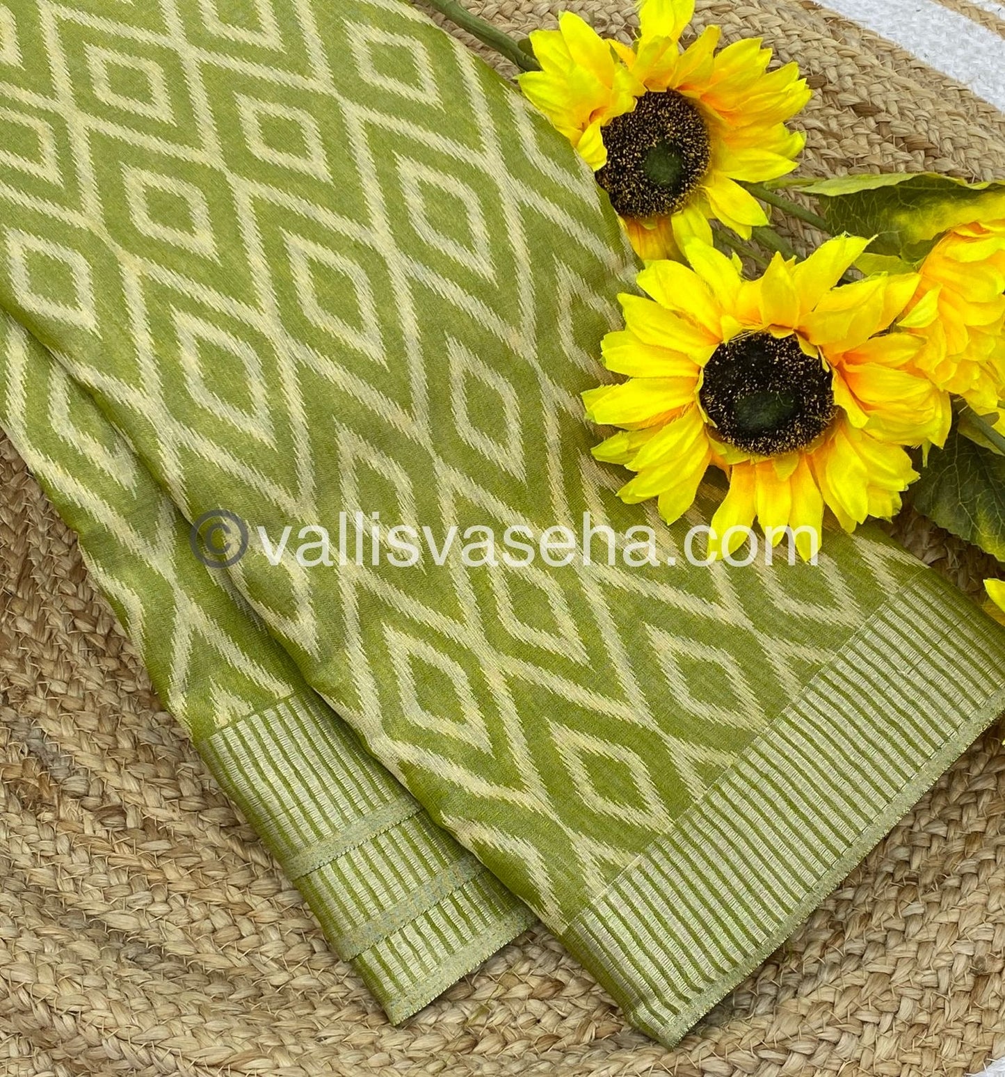 Semi Tussar Silk - Green Shade - VVSTS004