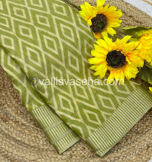 Semi Tussar Silk - Green Shade - VVSTS004