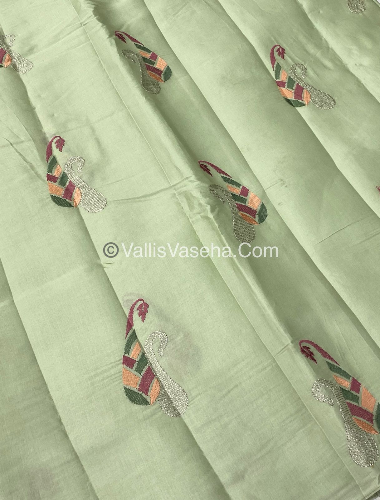Butter Silk - Light pastel Green & Purple Combo - VVBS002