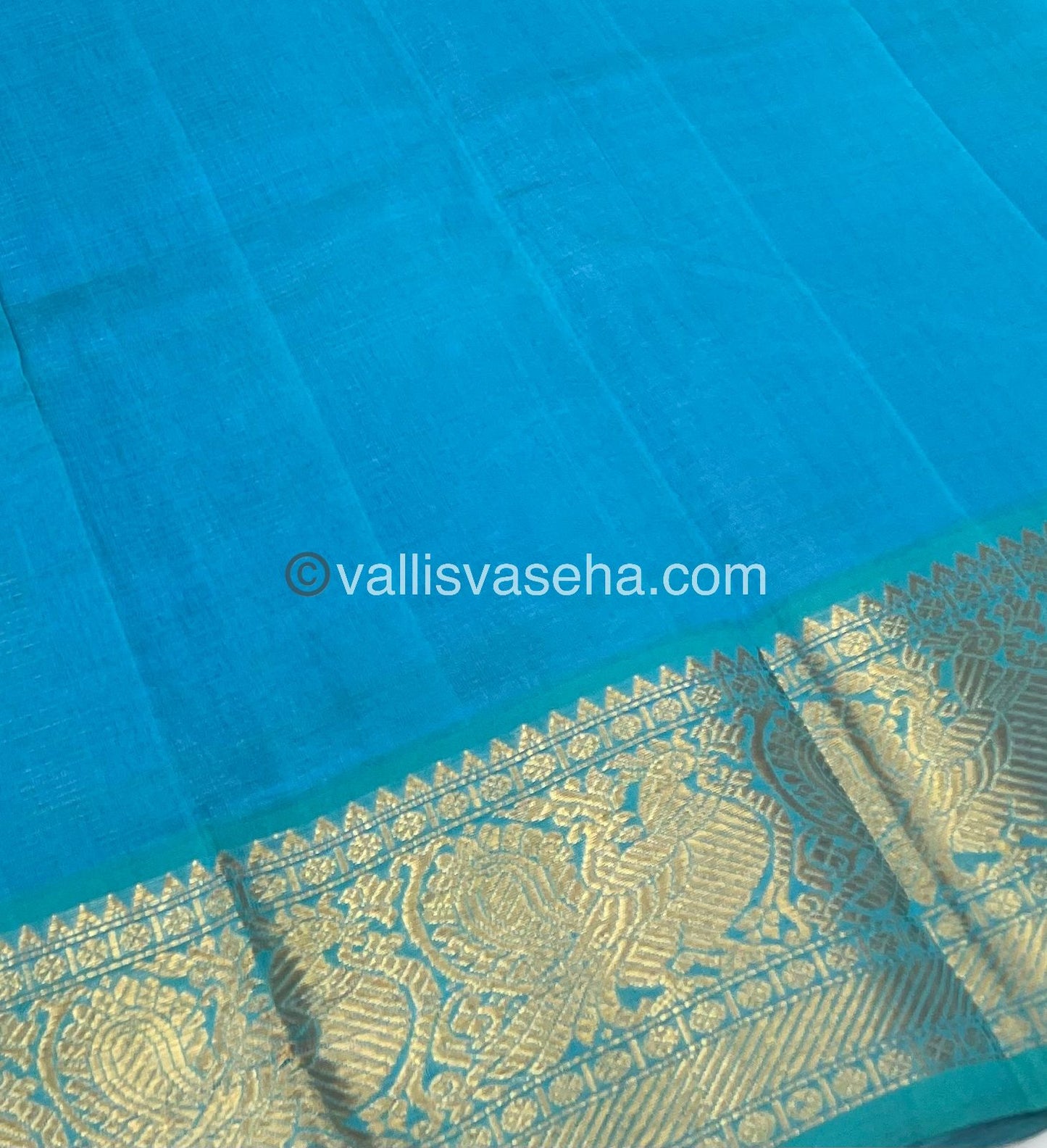 Pure Silk Cotton Saree - Vairavoosi checks - Mayil & Chakkaram - VVMCV002