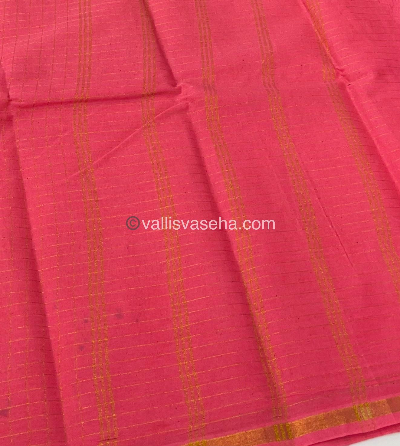 Sungudi Cotton Saree | Velthari Contrast Blouse Design - Peach with peacock Green Shade - VVSCV002