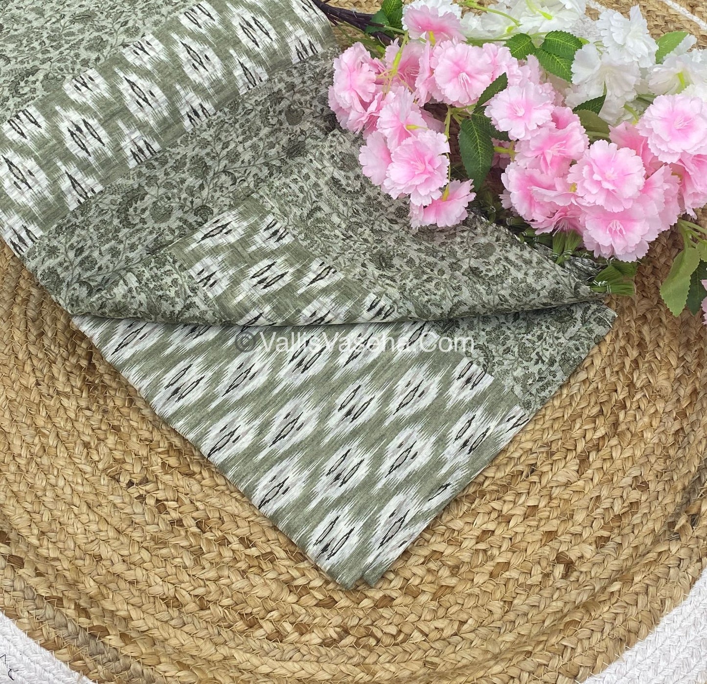 Jute Mixed Cotton Saree | VVJCS001