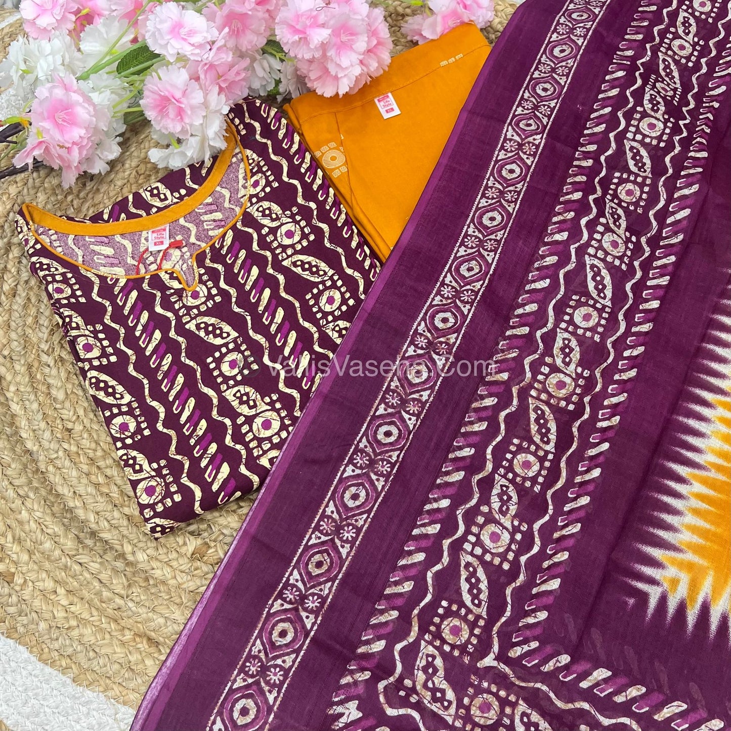 Ready Made - Salwar, Kameez & Duppatta(3pc) - Batik Printed - VVRBS006