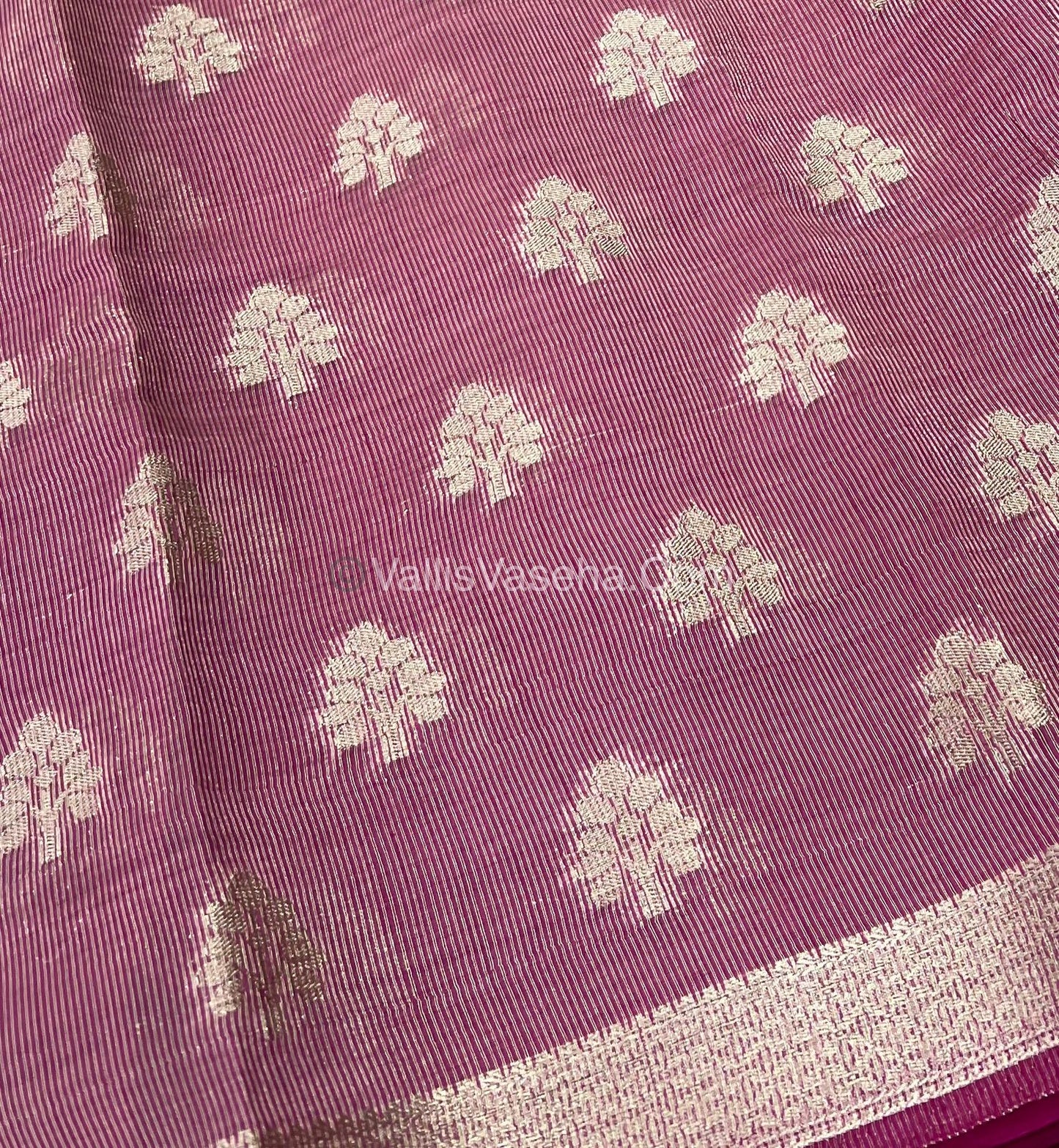 Semi Tussar Silk Saree - Pink Shade - VVSTS009