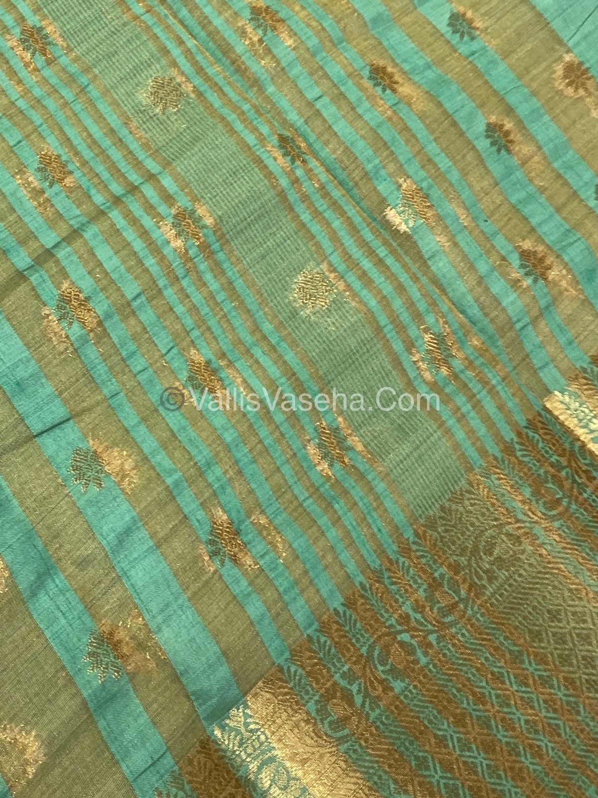 Semi Tussar Silk - Pastal Green Shade - VVSTS014