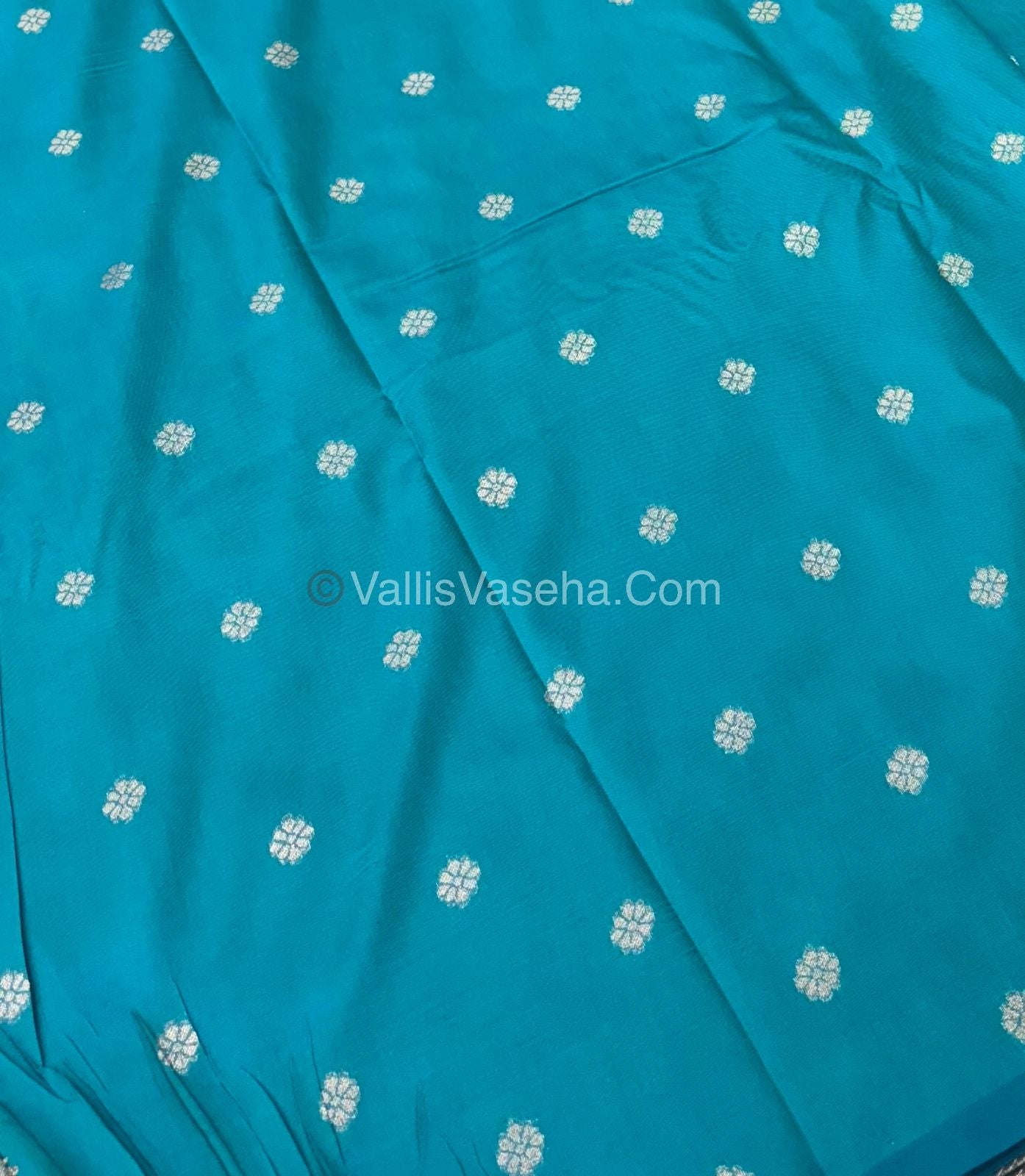 Semi Soft Silk - Turquoise Blue Shade -VVSSS019