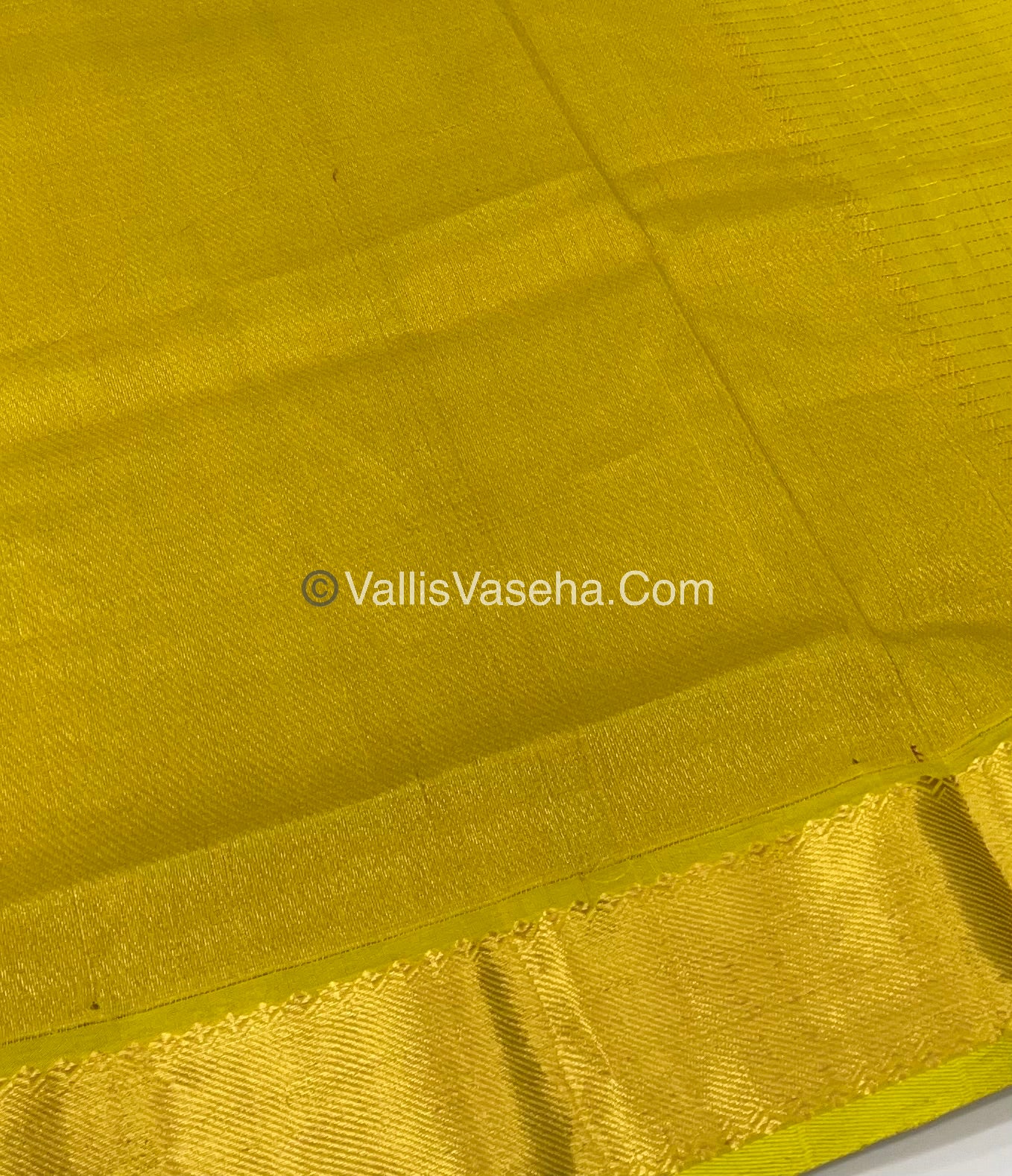 Pure Silk Cotton Saree - Mayil & Chakkaram Design - Blue with Lemon Green Combo - VVMC002