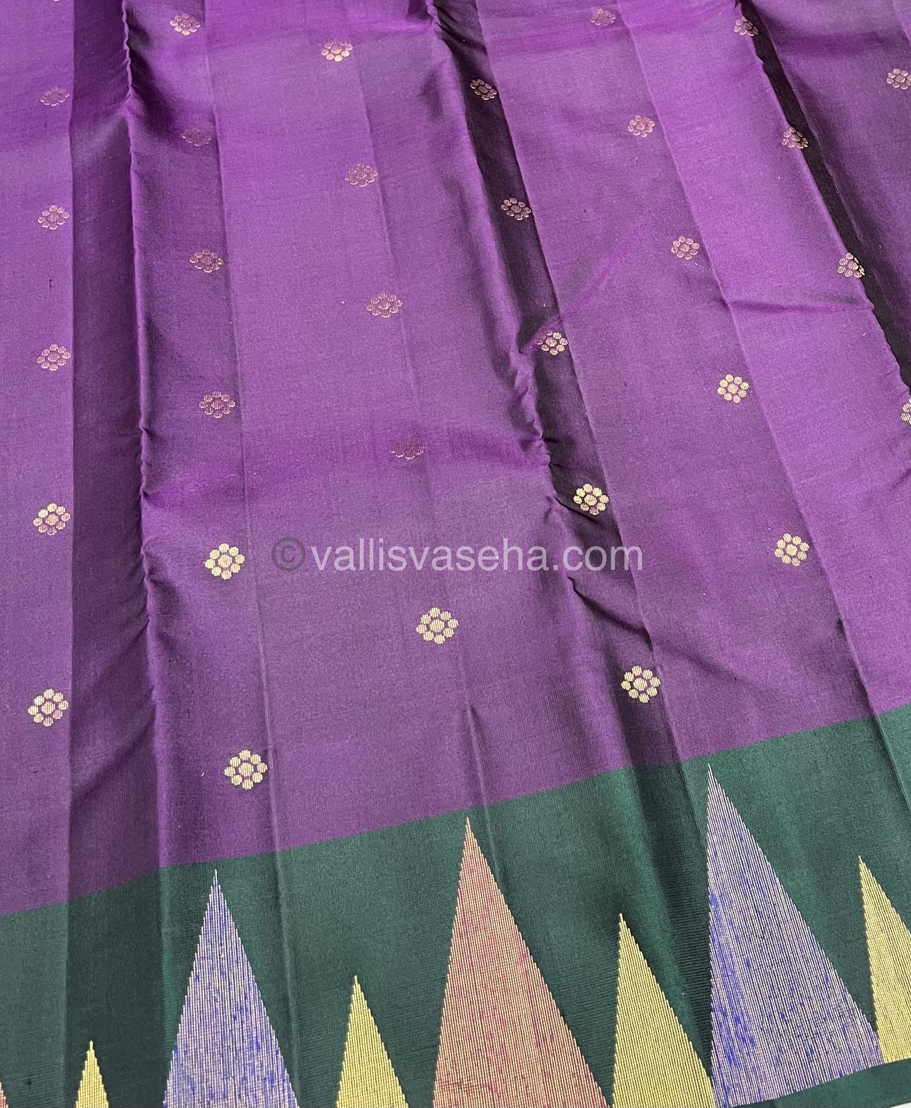 Pure Soft Silk Saree - Temple Design Border - VVPSS032