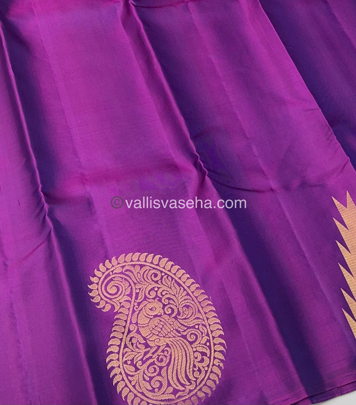 Pure Soft Silk Saree - Jothika Hit design - Purple - VVPSS005