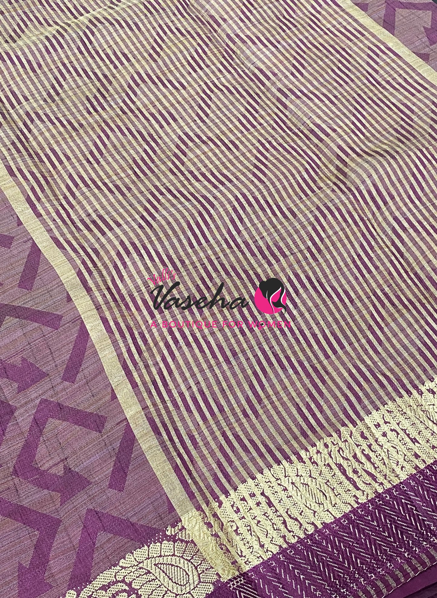 Semi Tussar Silk Saree | Wine Shade |VVSTS059