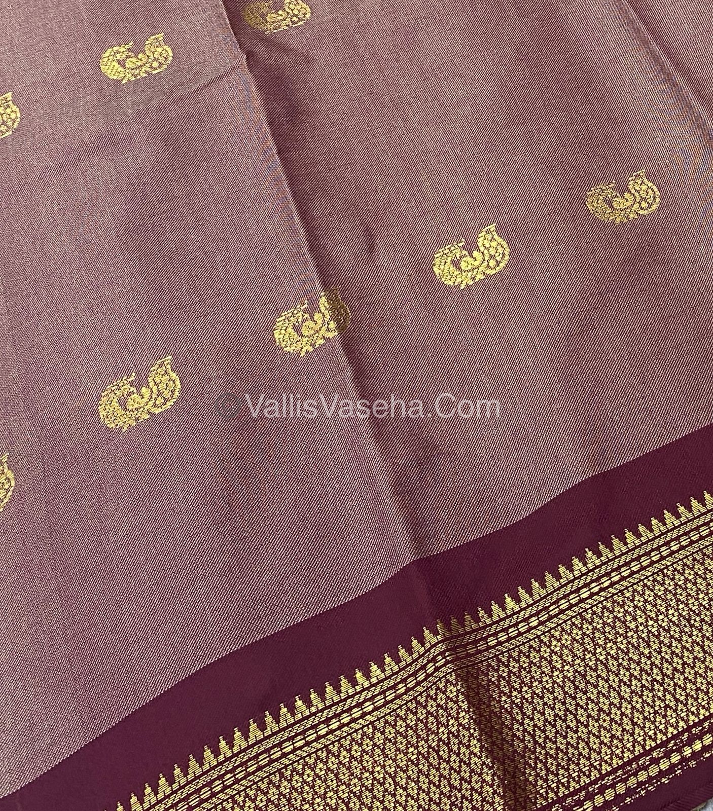 Semi Silk - Grey with Wine Combo - VVSS001
