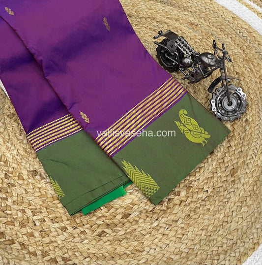 Semi Silk Saree - Kanchi Pattu Style - VVSSS004