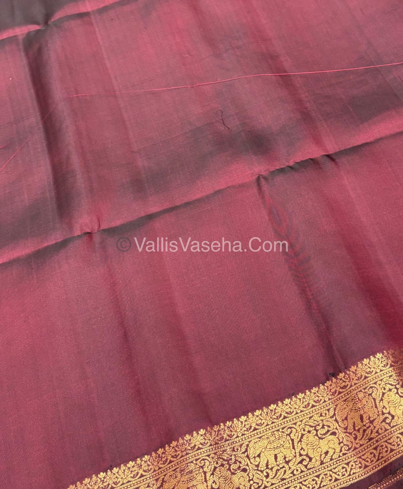 Pure Soft Silk Saree - Kanchi Border - Maroon Shade - VVPSS046