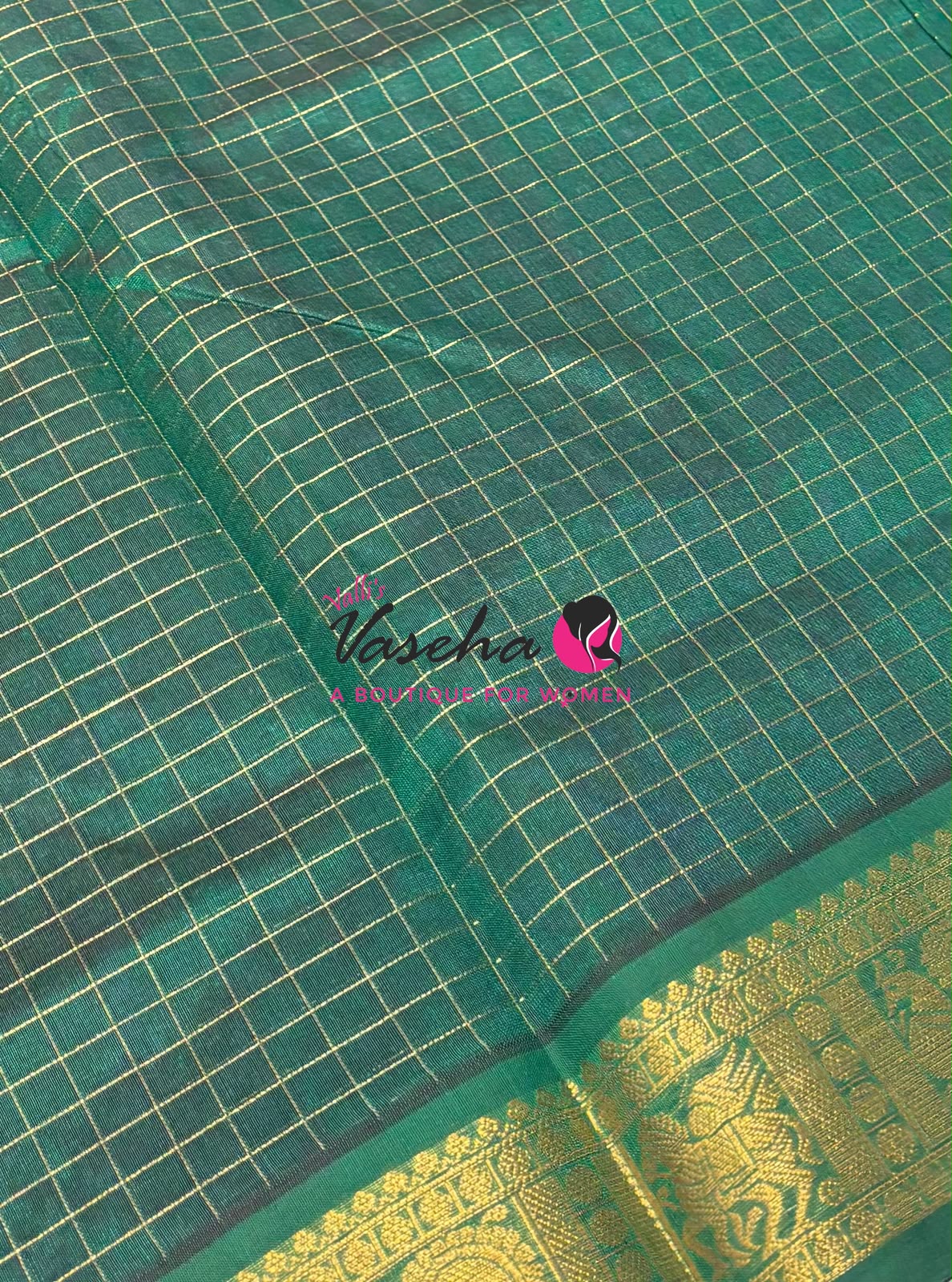 Pure Silk Cotton Saree - Zari Checks - VVCSC001