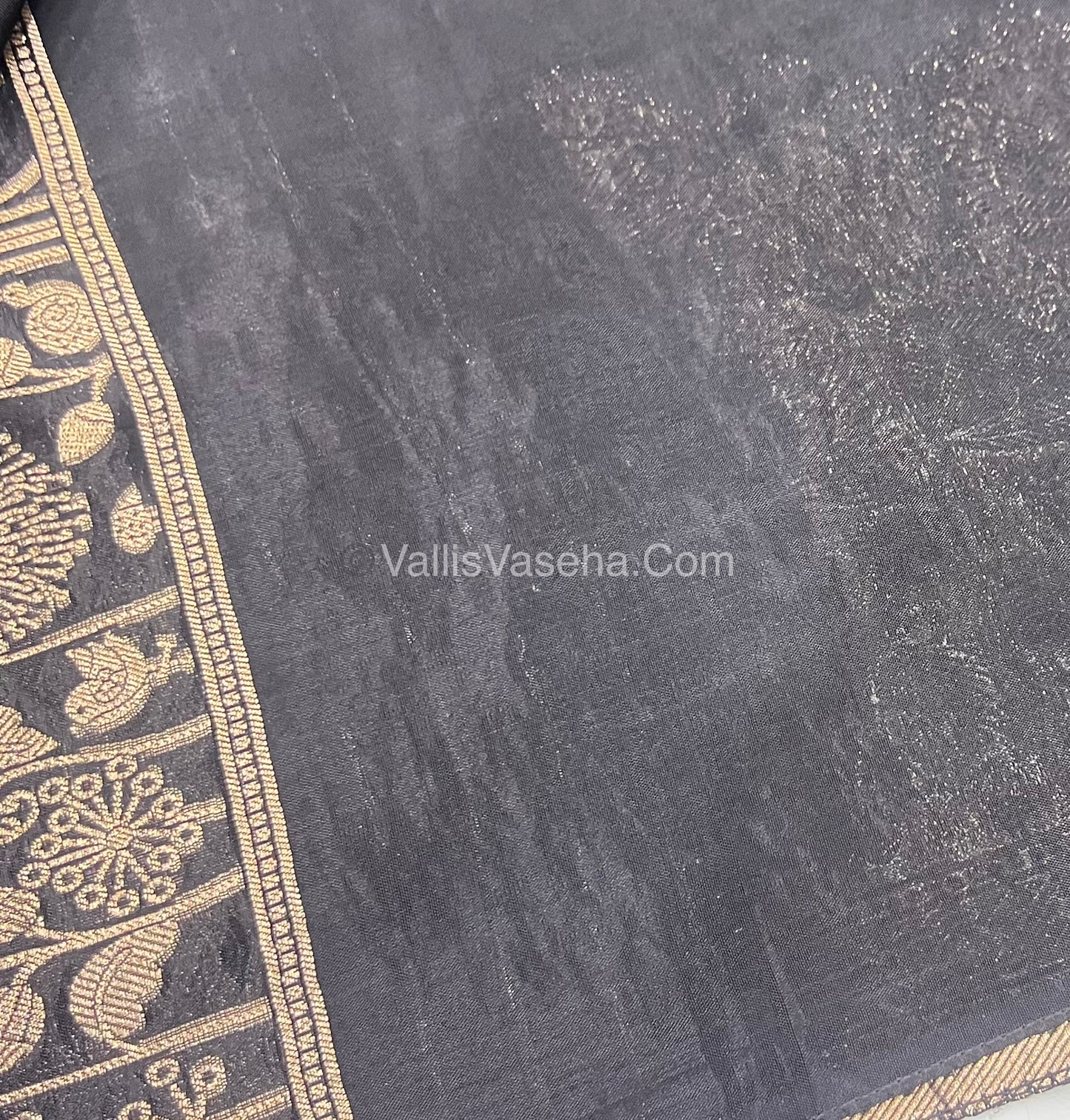 Banarasi Premium Viscose Saree - Black Shade - VVBPV001