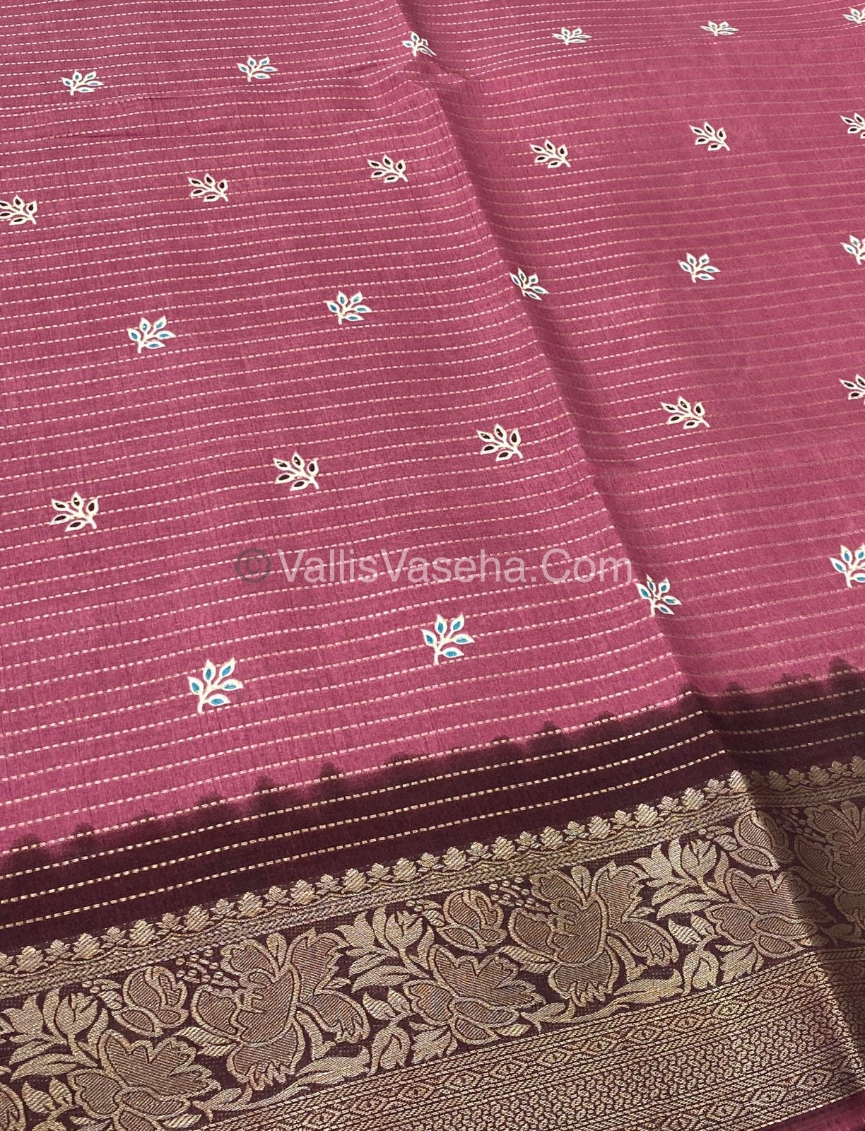 Semi Binny Silk - Vaira Voosi Design and Leaf prints - VVSDS005
