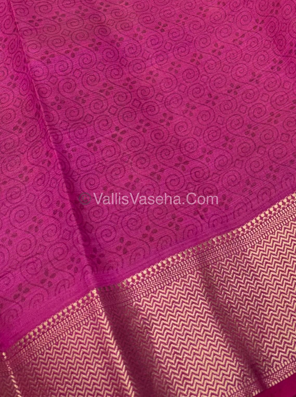Semi Tussar Silk Saree - Ikkat / Pochampally Design - Pink Shade - VVSTS034