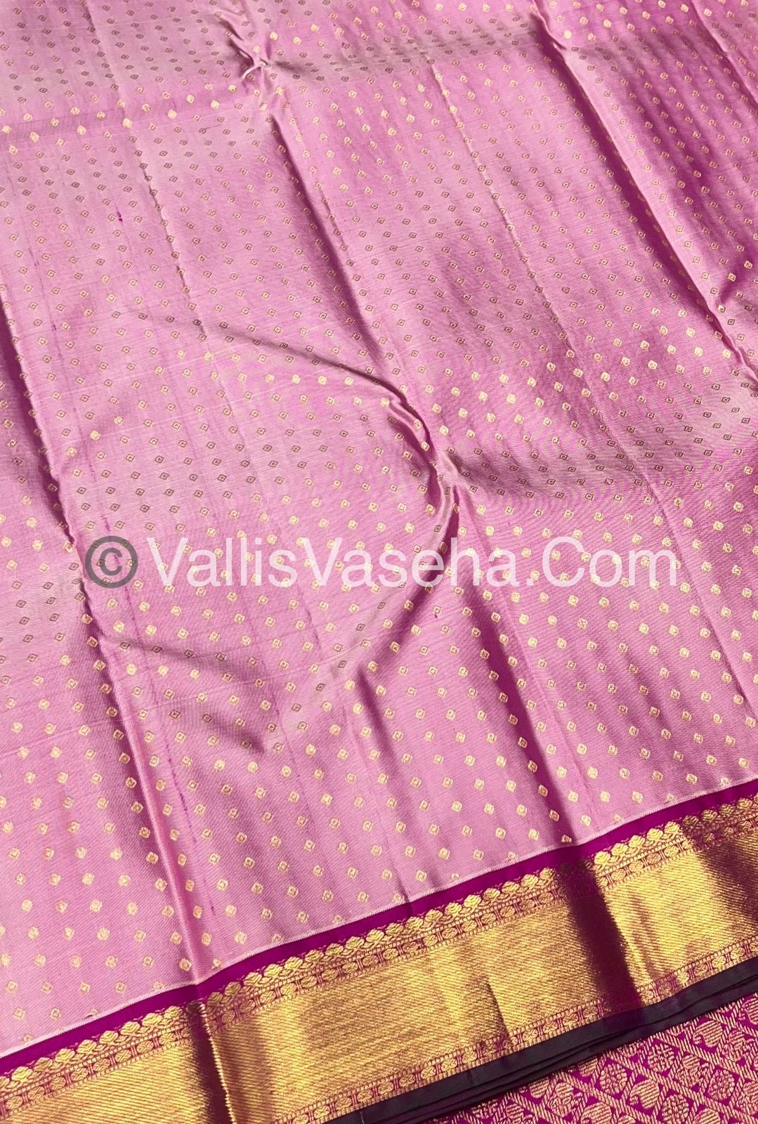 Pure Kanchipuram Silk Saree - Lakshadeepam Butta - Baby Pink Shade - VVPS006