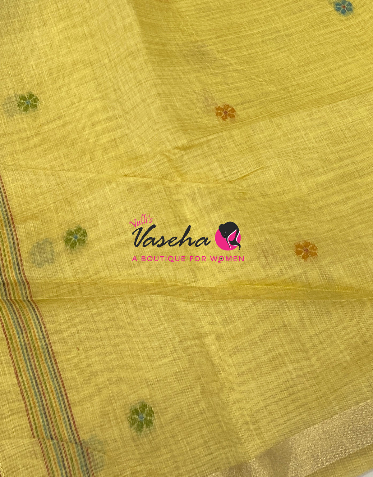 Muga Cotton Saree - Yellow Shade - VVMCS002