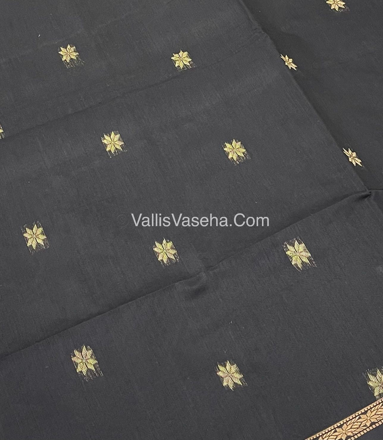 Semi Maheshwari Silk Cotton Saree - VVMSC002