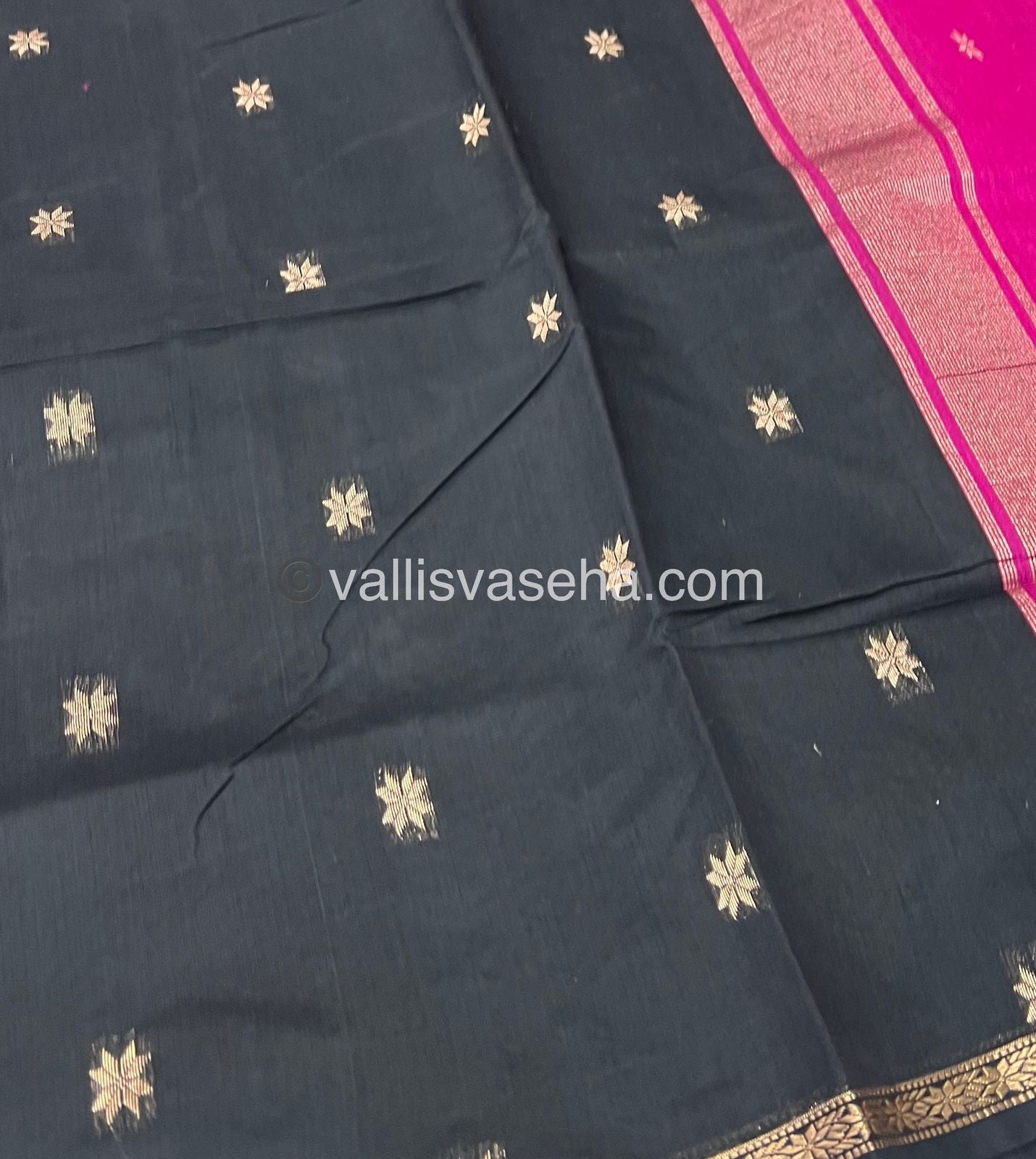 Semi Maheshwari Silk Cotton Saree - VVMSC002