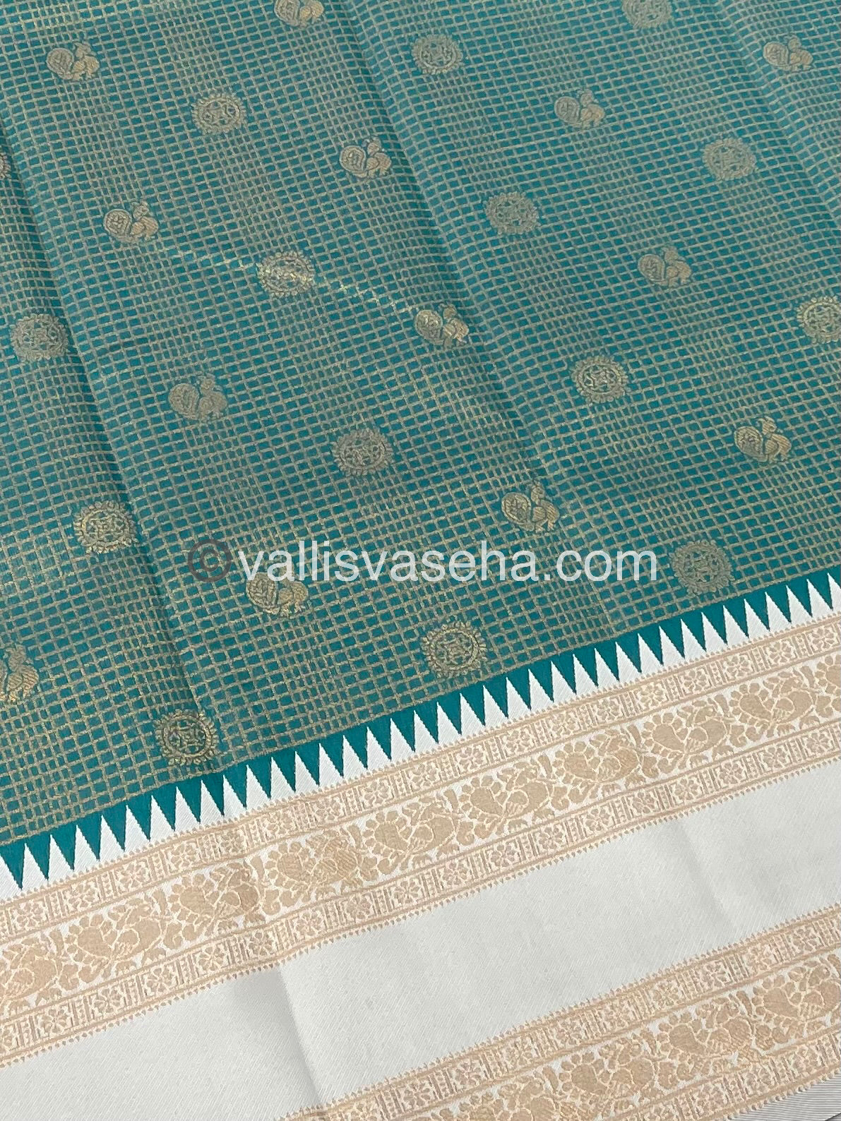 Kanchi Semi Silk - Mayil & Chakkaram design - VVKSS001