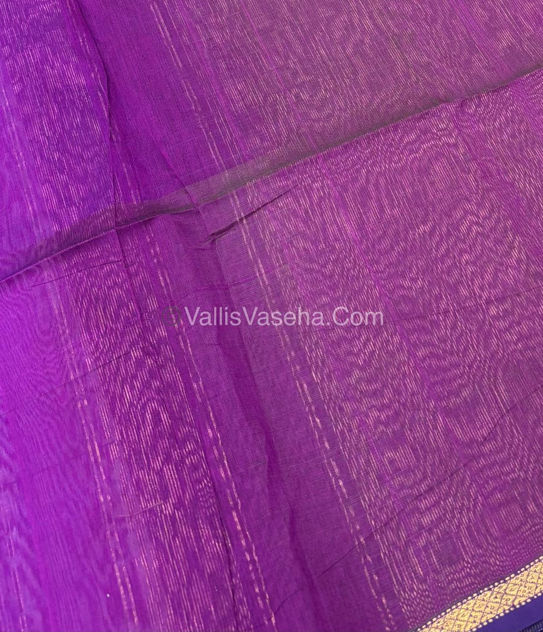 Pure Maheshwari Silk Cotton Saree - Dual Color Combo - VVMSC001