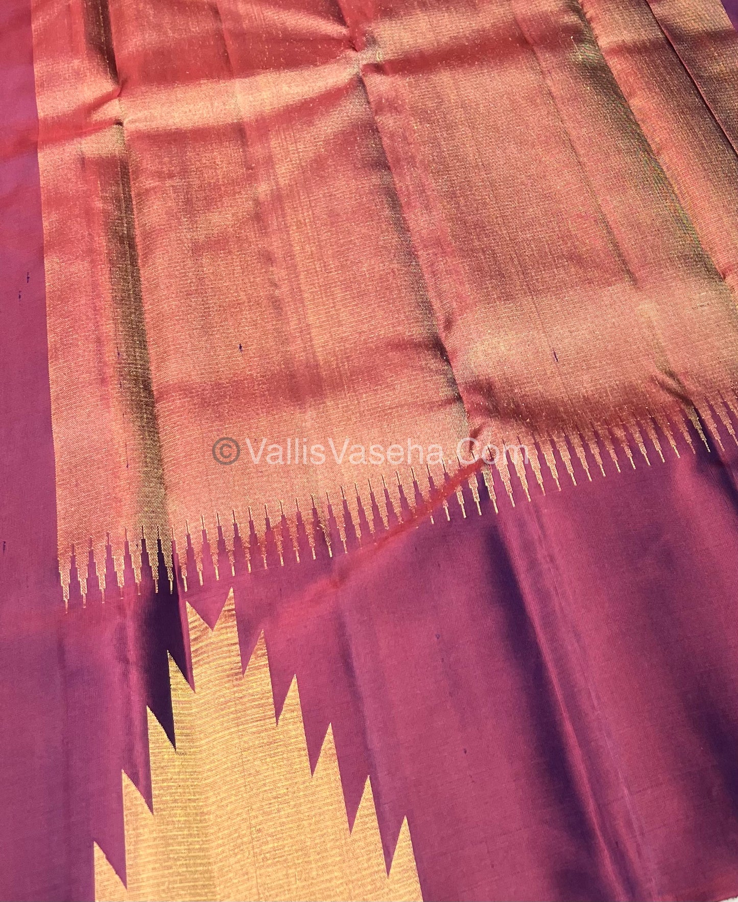 Pure Soft Silk Saree - Jothika Hit design - Wine - VVPSS005