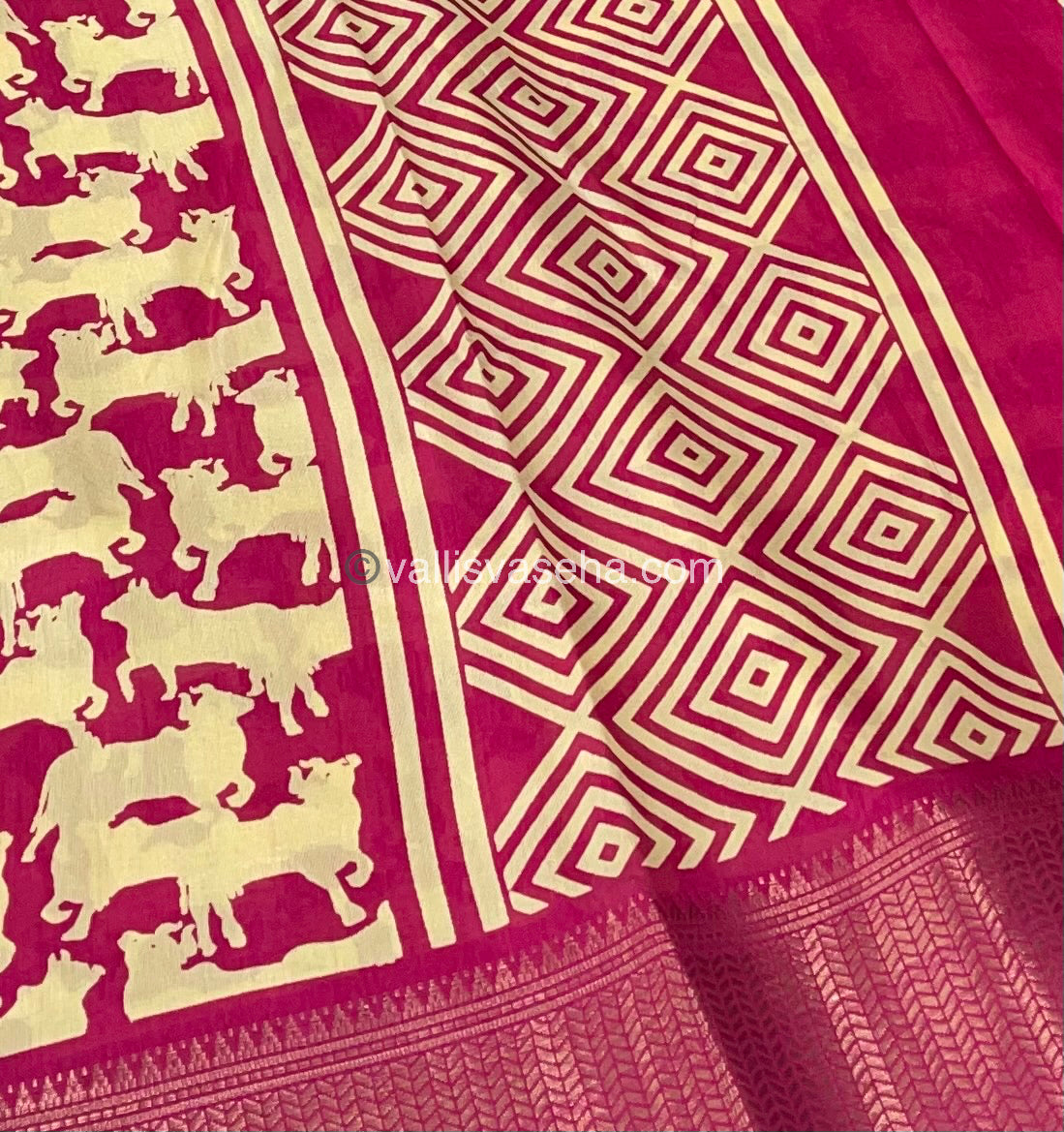 Semi Binny Silk | Pitchwai print | Happy sale | 30% less - VVHS003