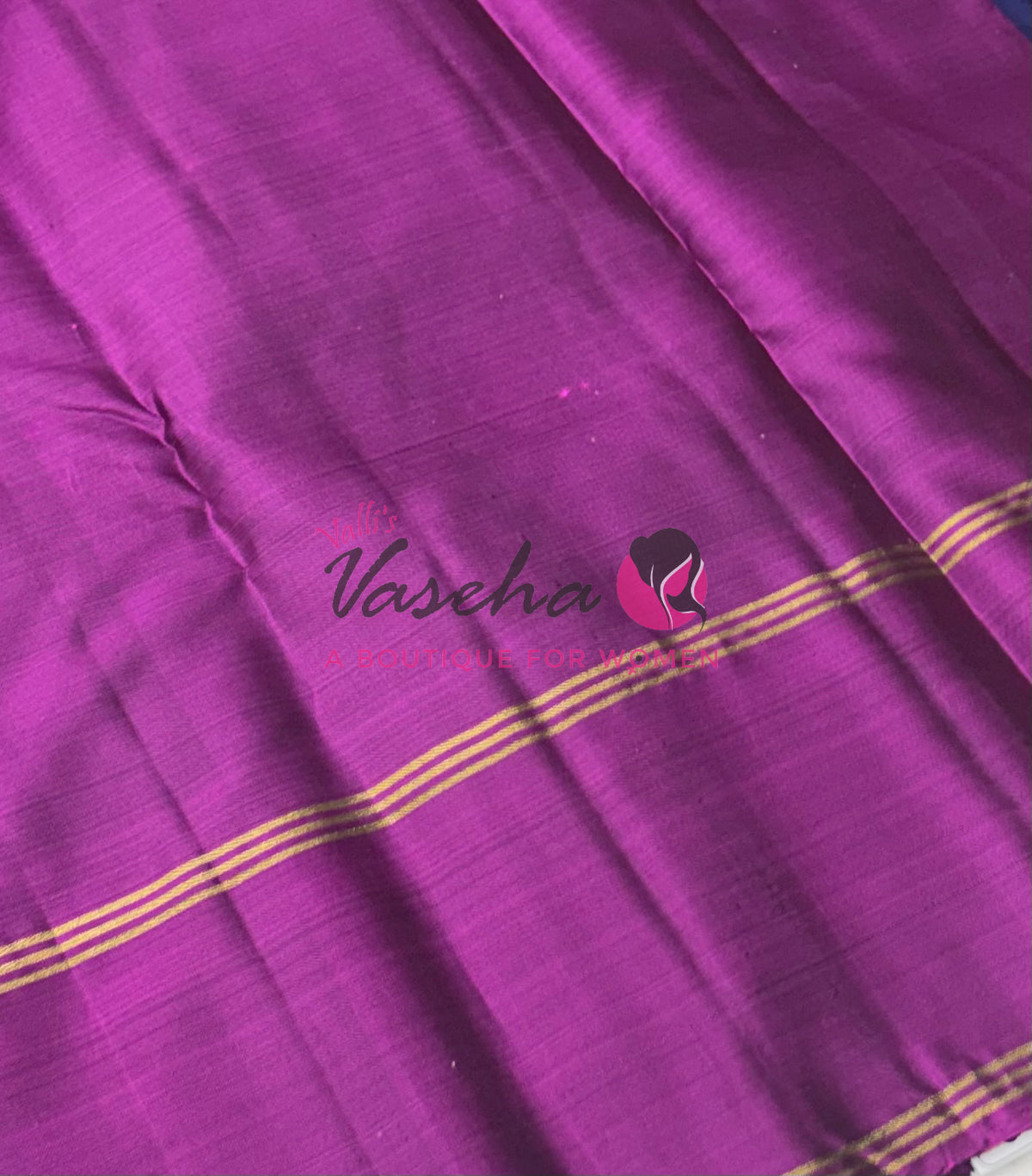 Half Mix - Pure Soft Silk Saree - Long Retta Petta Border with Butta - VVPSS105