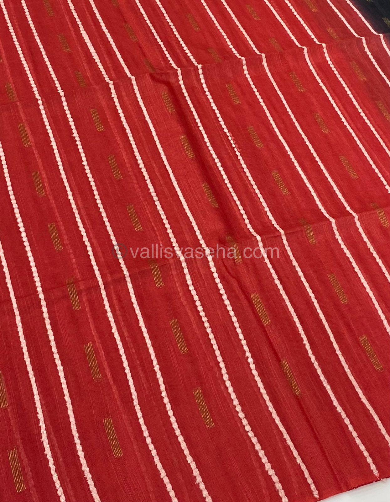 Bhagalpuri Silk - Red With Black - VVBS004