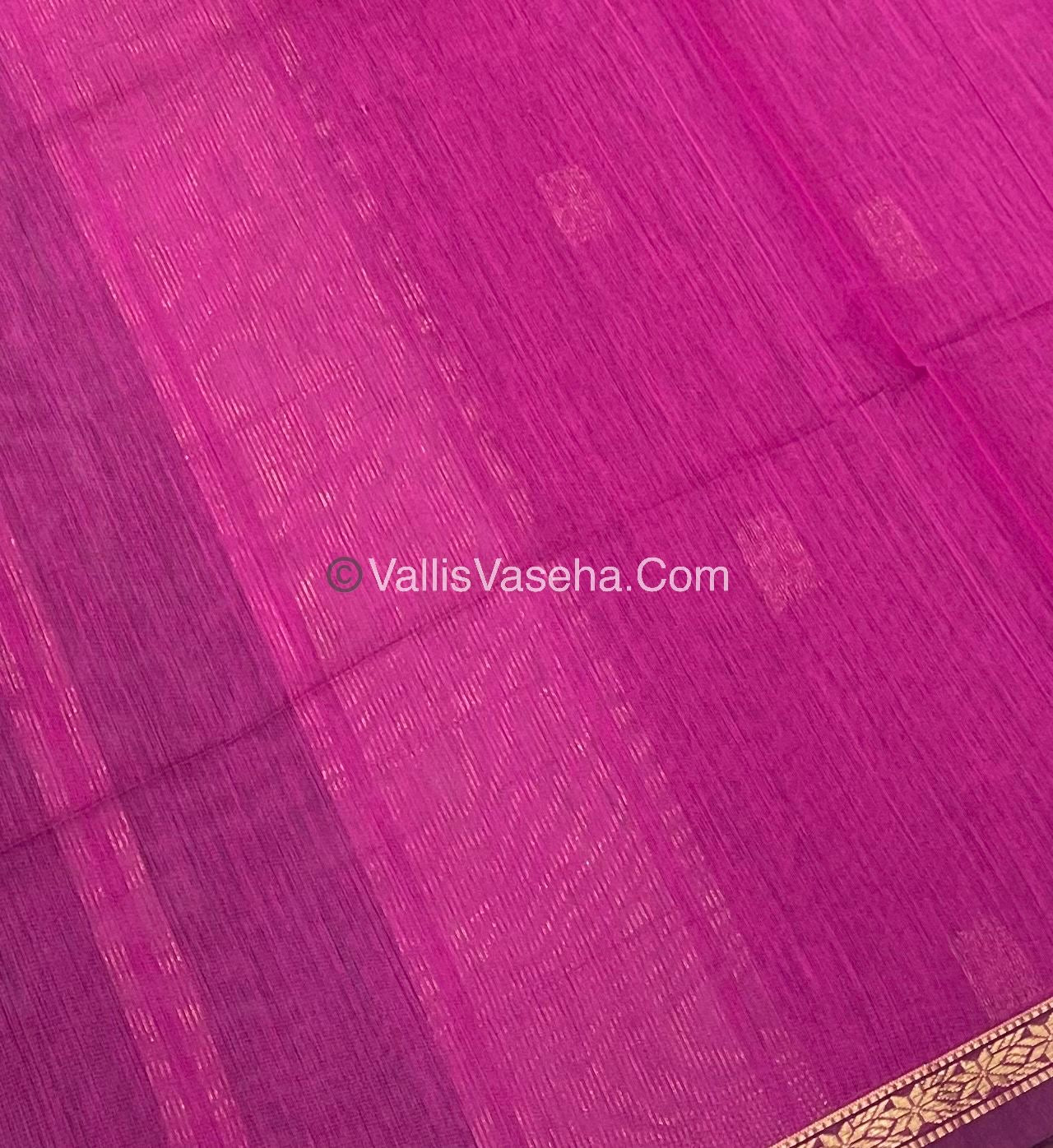 Semi Maheshwari Silk Cotton Saree - VVMSC002