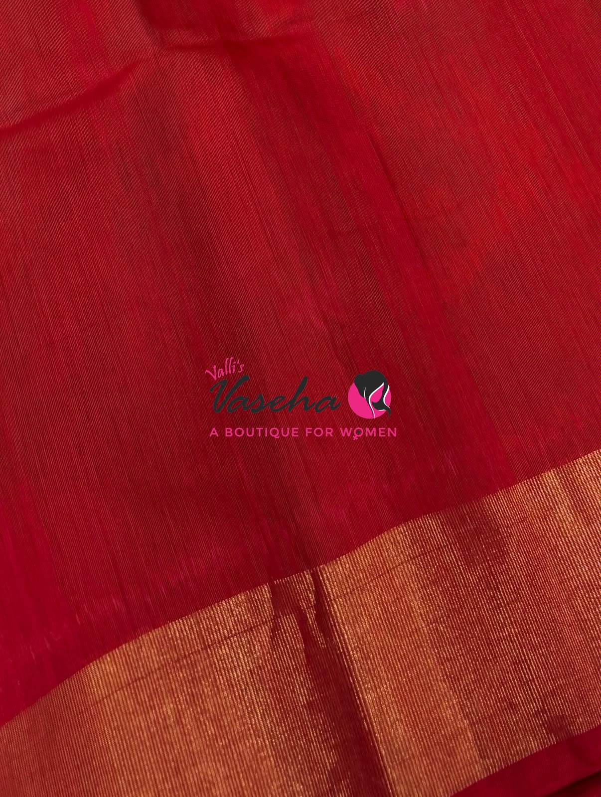 Pochampally Silk Cotton Saree - Cream & Red Shade - VVPPS001
