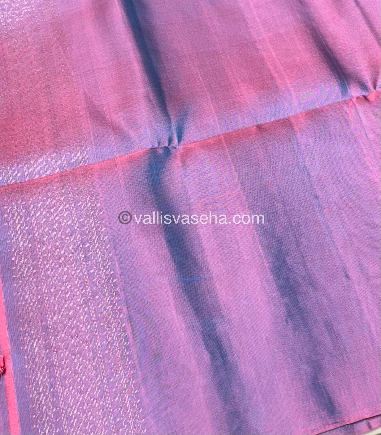 Pure Soft Silk Saree - Turquoise Green & Purplish Pink Combo - VVPSS042