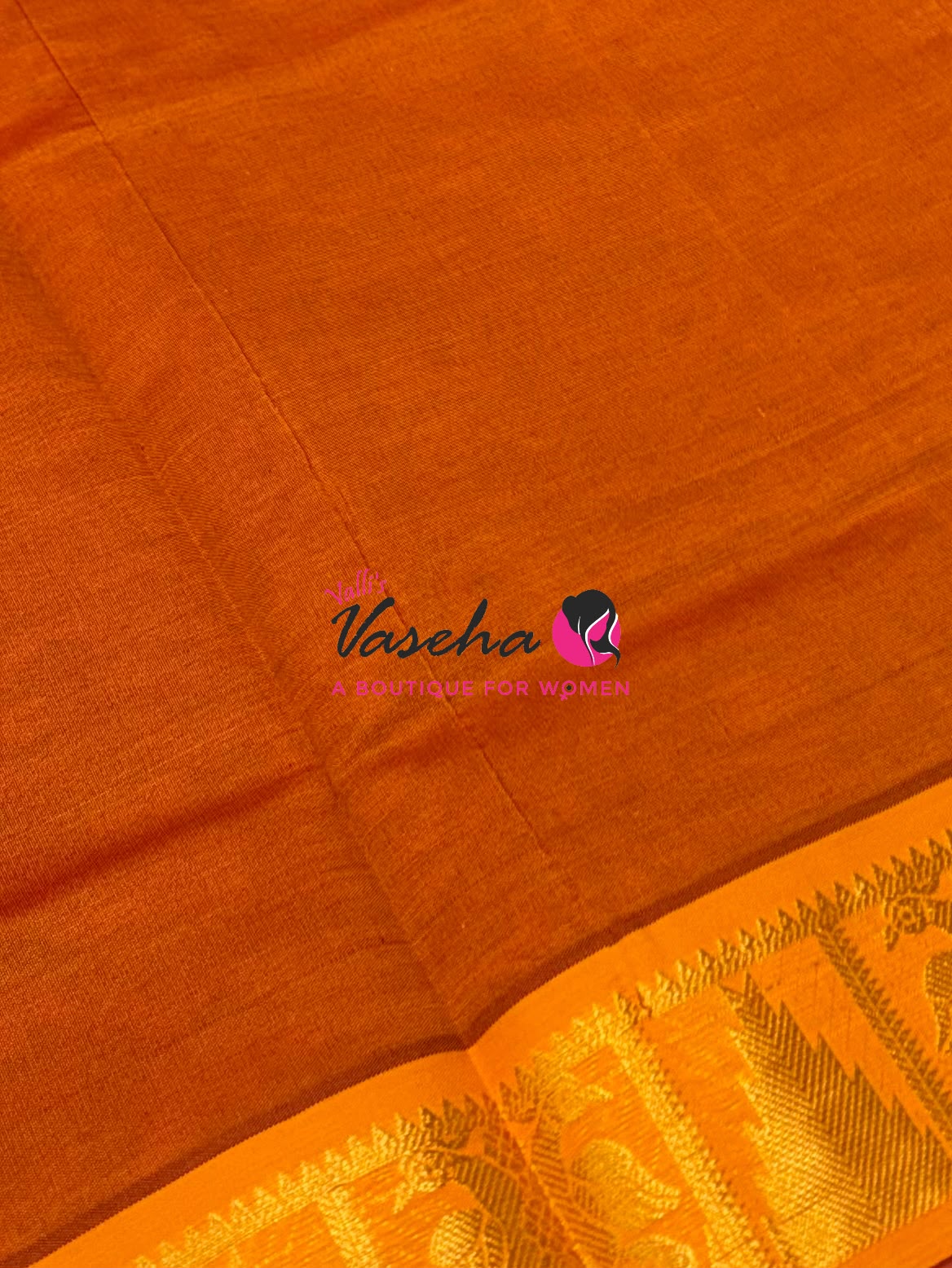 Semi Silk Cotton Saree - Small Zari Butta - Retta Mayil Border- VVSSC015