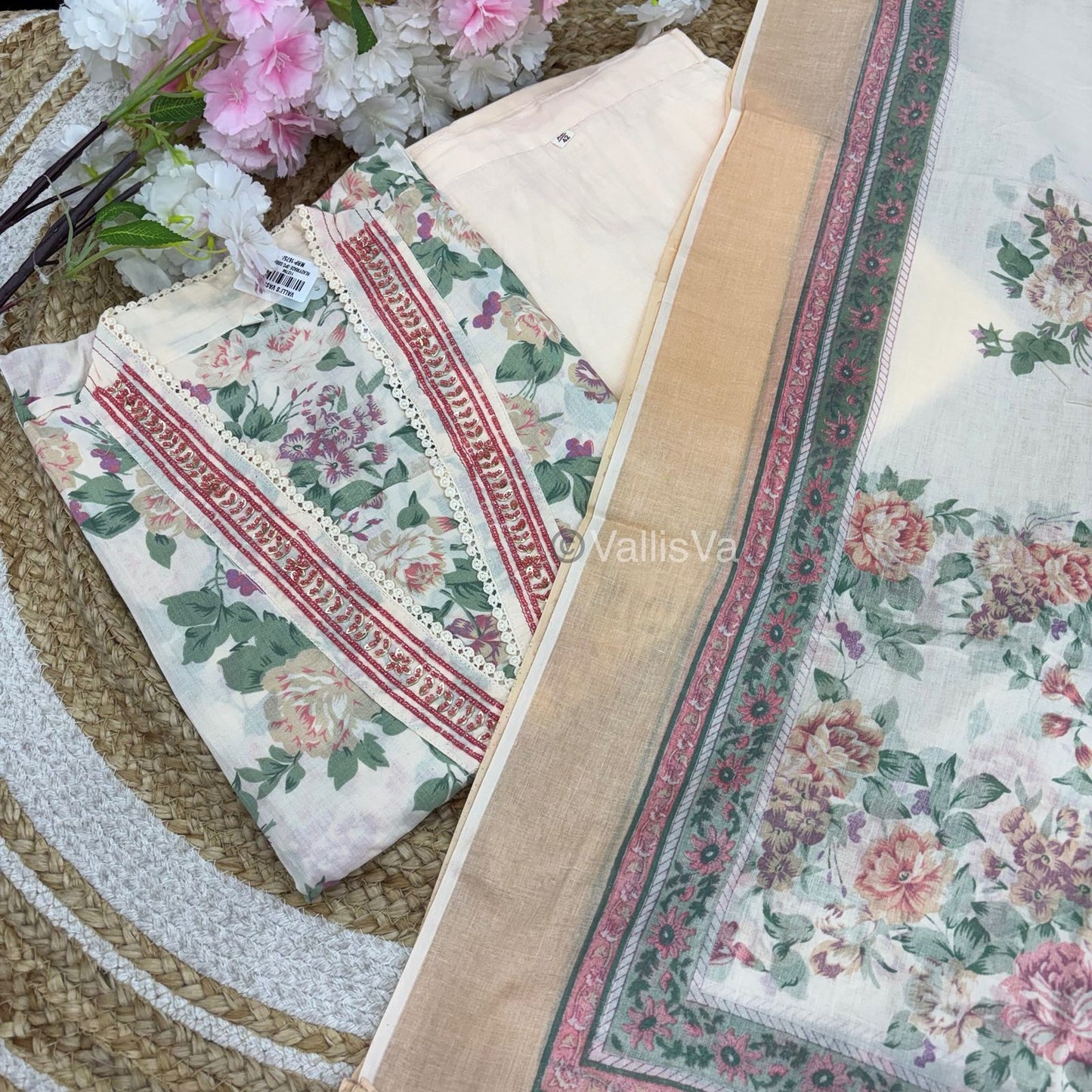 Readymade 3pc Set - Thread Embroidered - VVRMS005