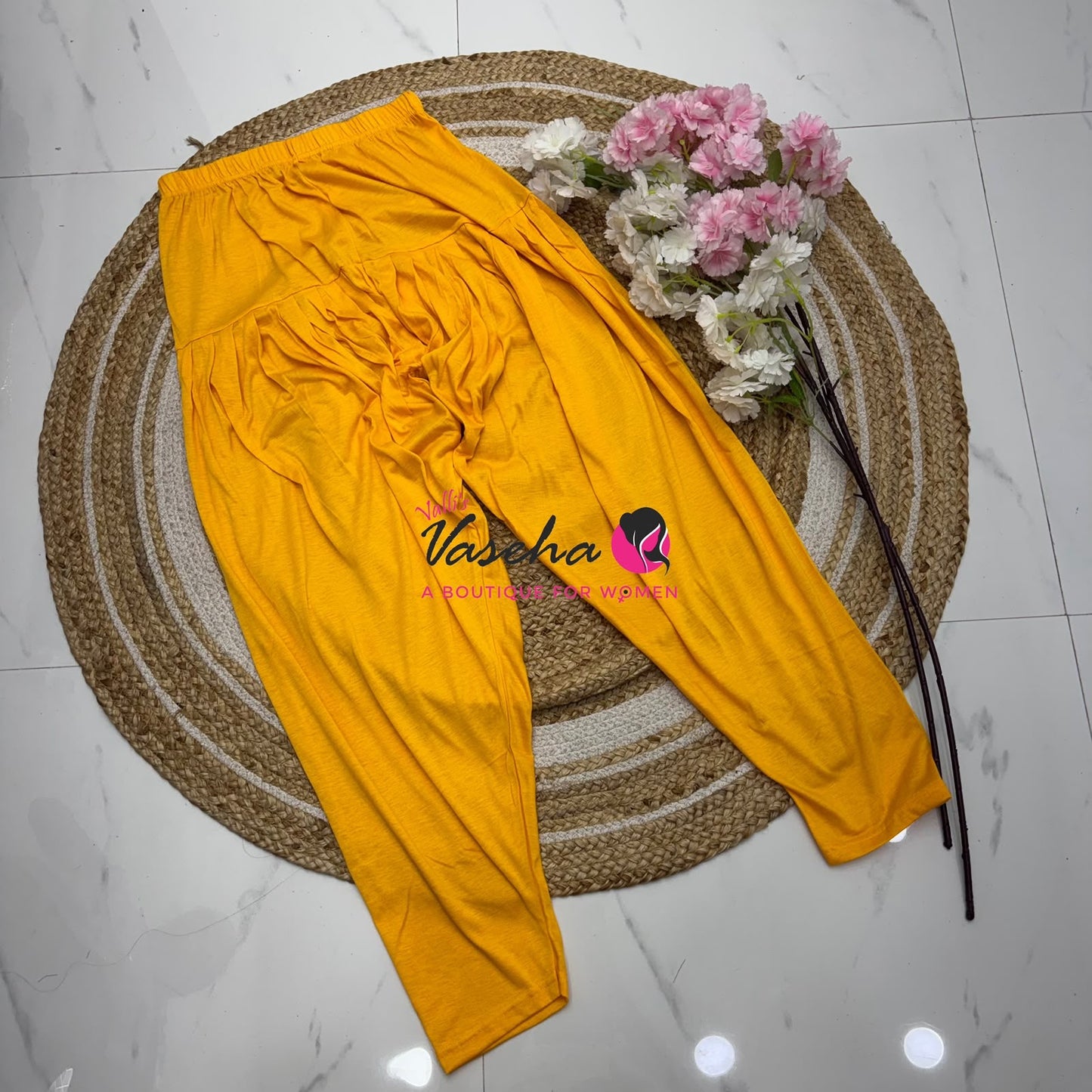 Semi Patiyala - Light Yellow Shade - VVSP001