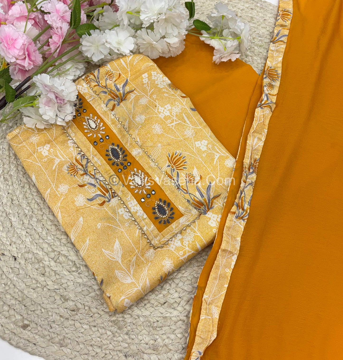 30% less - Offer Unstitched Material - Blended Cotton - VVDUM001