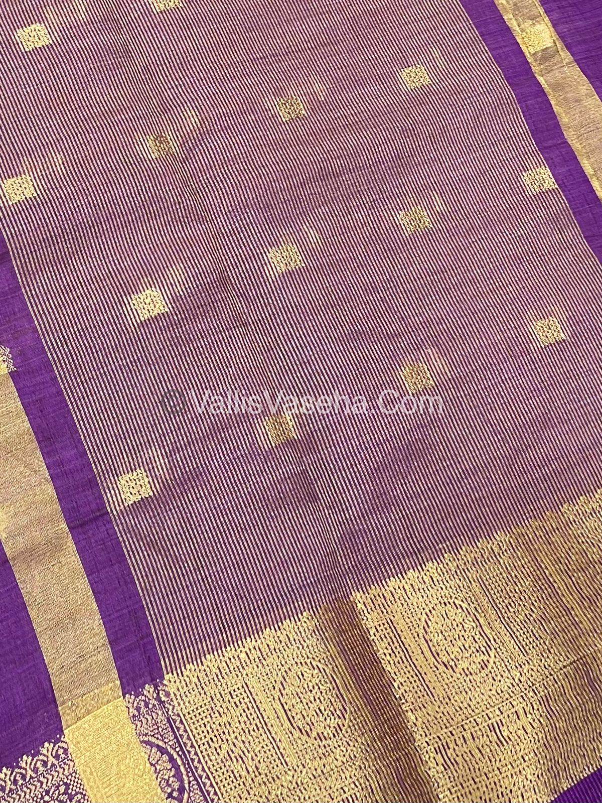 Semi Tussar Silk Saree |Vibrant Purple shade |VVSTS045