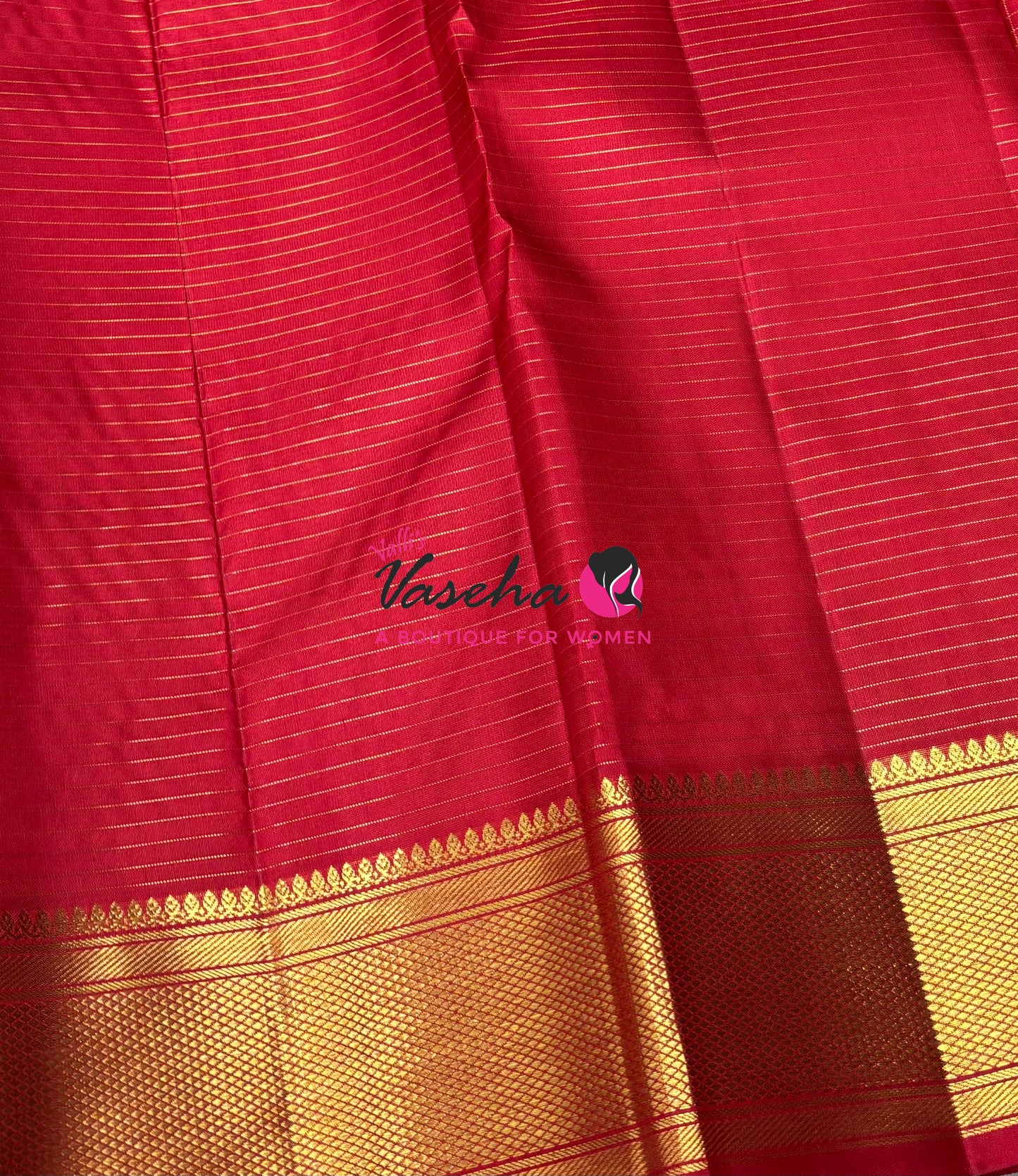 Pure Kanchipuram Silk Saree - Red Shade - VVPS012