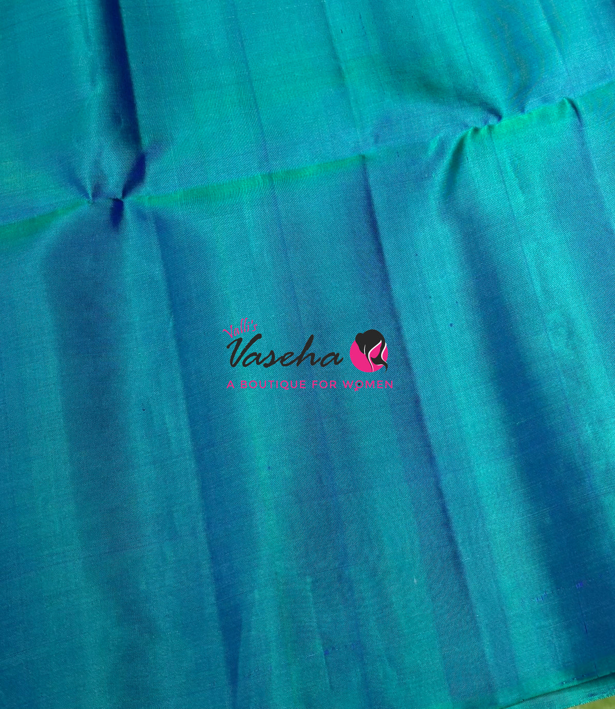 Pure Soft Silk Saree - Border Less - Sea Blue & Peacock Blue Shade - VVPSS068