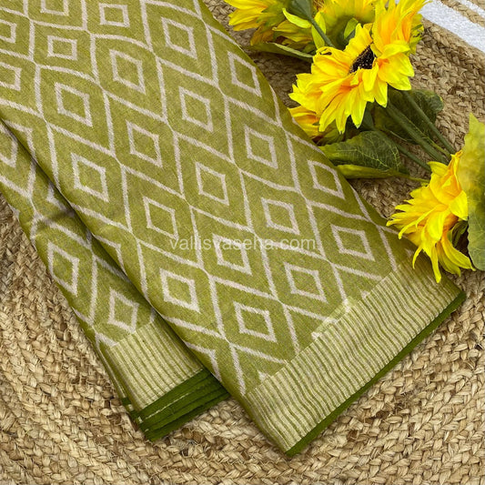 Semi Tussar Silk - Green Shade - VVSTS004