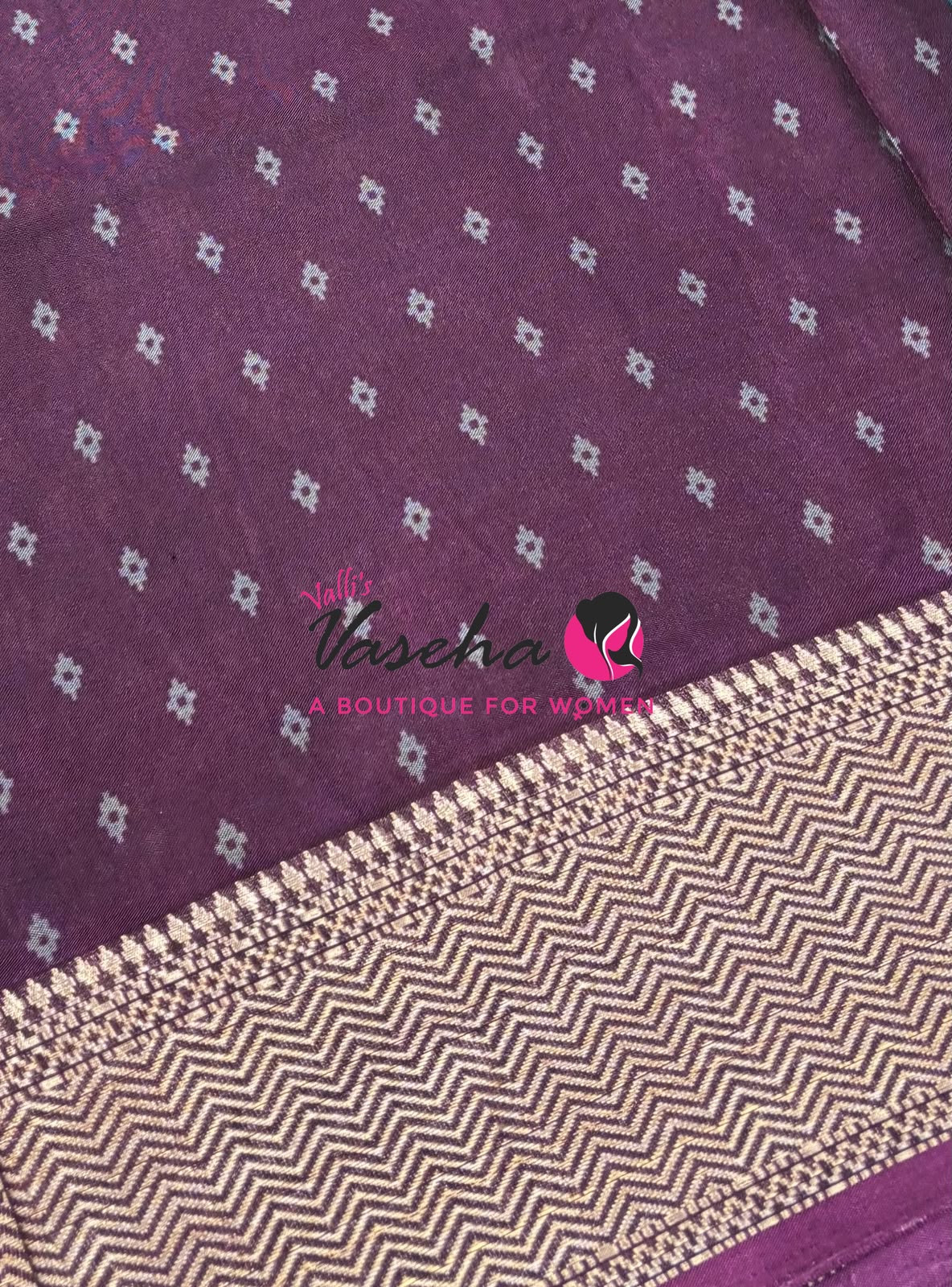 Casual Wear - Semi Patola Silk - Blue & Purple Shade - VVSPS001