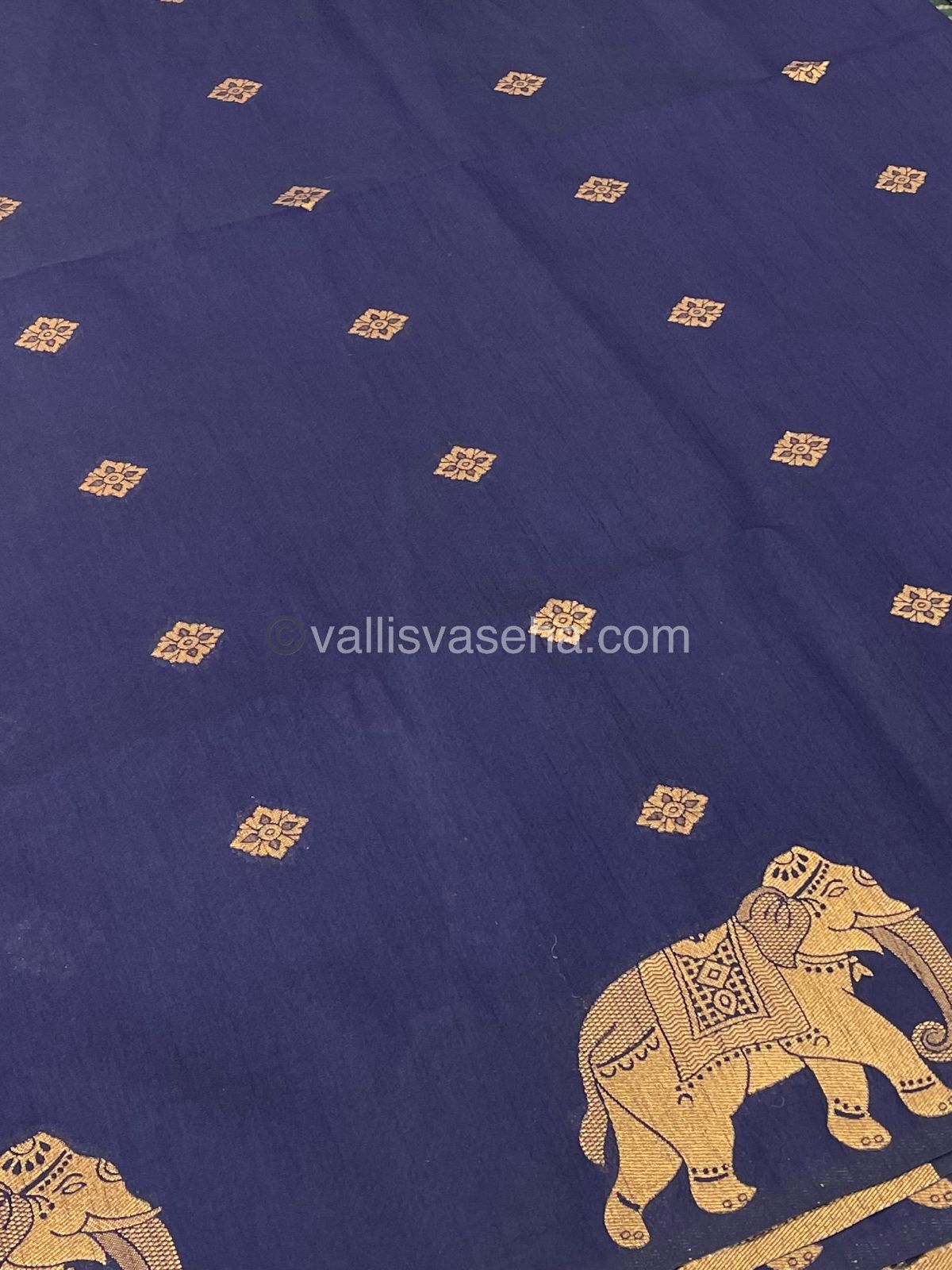 Mulberry Semi Silk - Ink Blue Shade - VVMS001